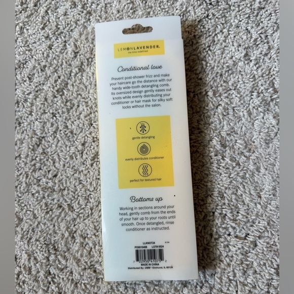 Lemon Detangling Shower Comb - Mint and Yellow - Picture 3 of 4